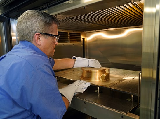 3D part being removed from F900 Industrial 3D Printer